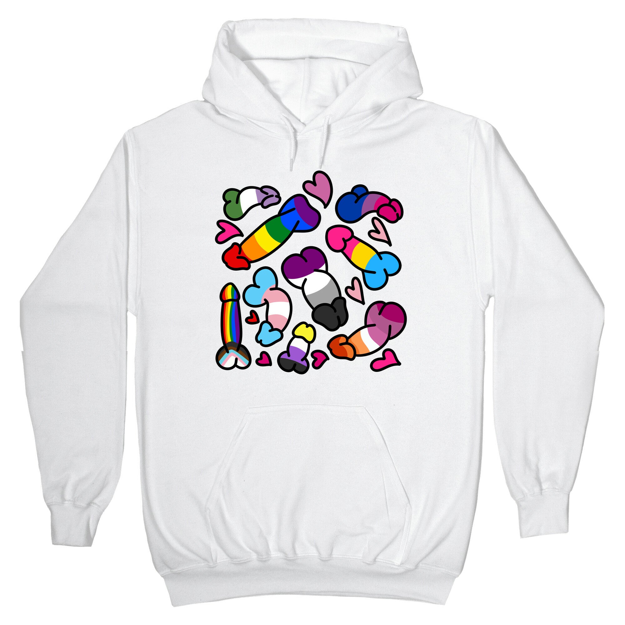 Pride Penis Pattern Hoodie
