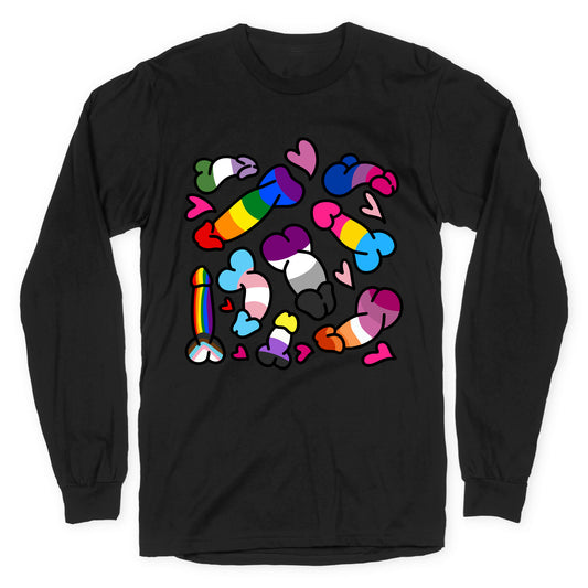 Pride Penis Pattern Longsleeve Tee