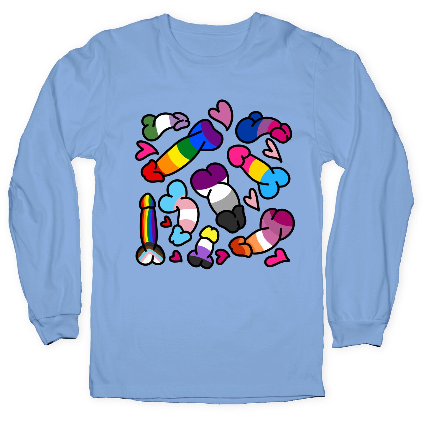 Pride Penis Pattern Longsleeve Tee