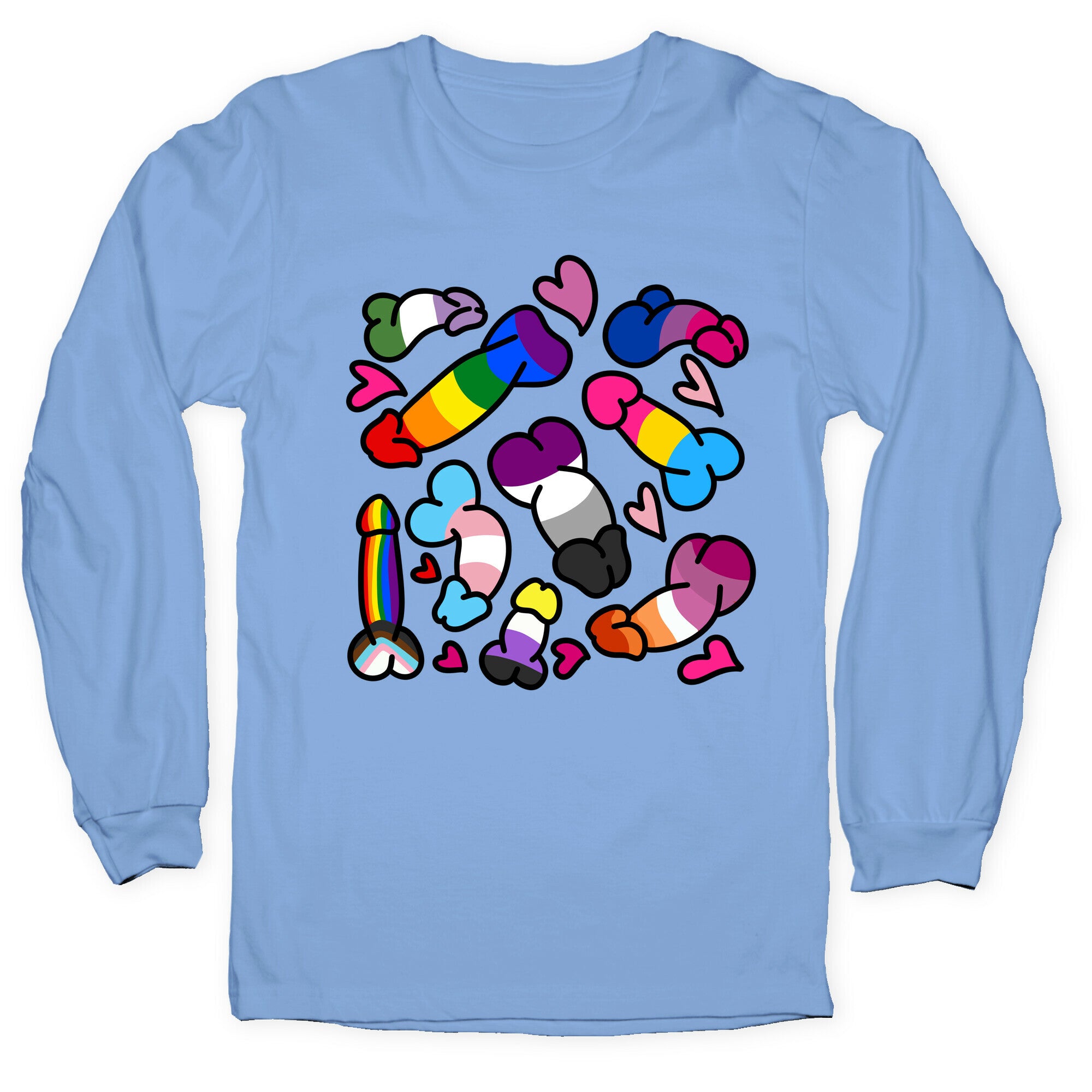 Pride Penis Pattern Longsleeve Tee