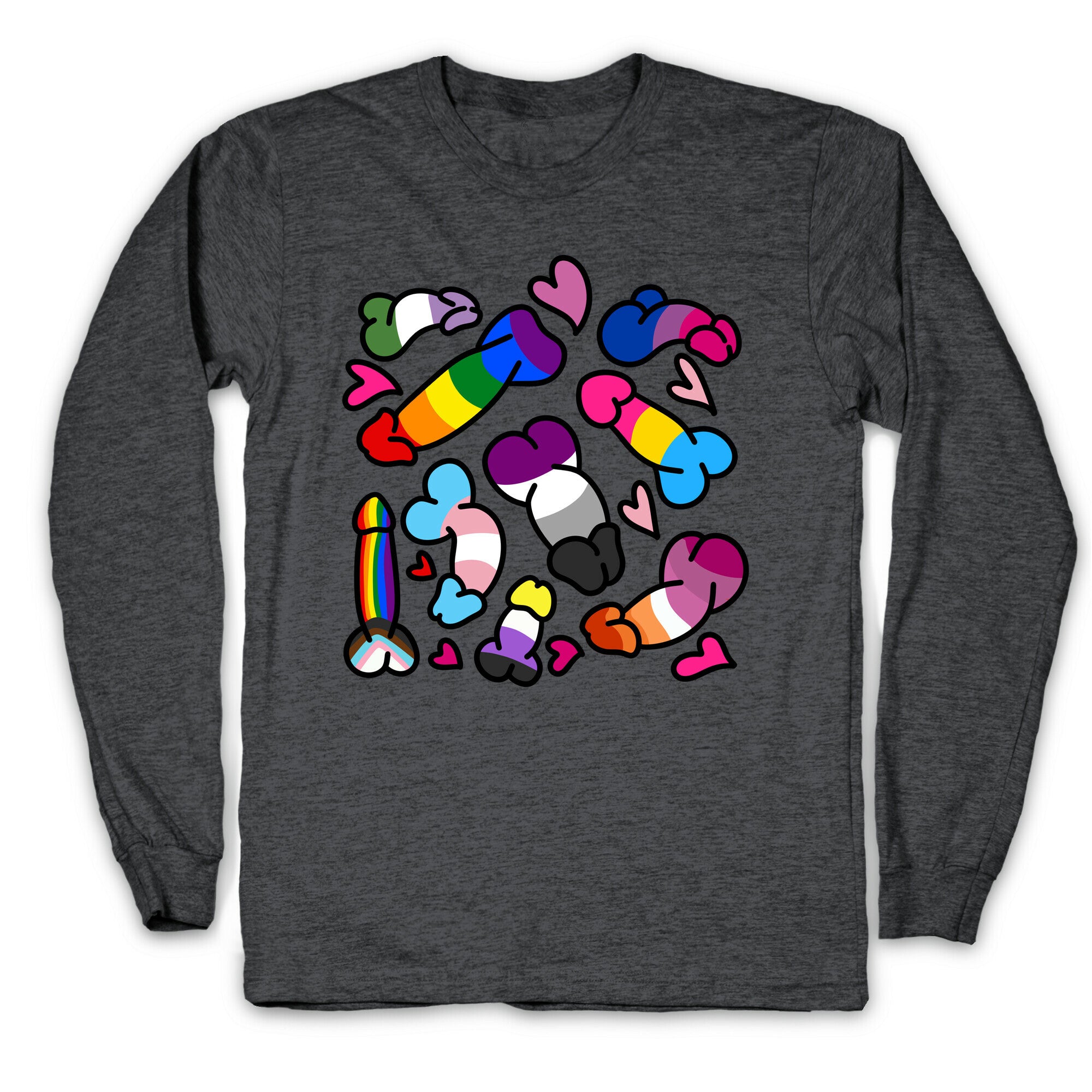Pride Penis Pattern Longsleeve Tee