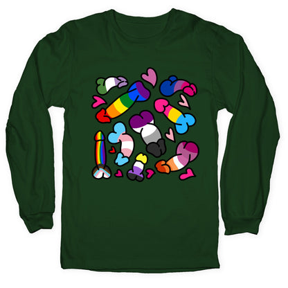 Pride Penis Pattern Longsleeve Tee