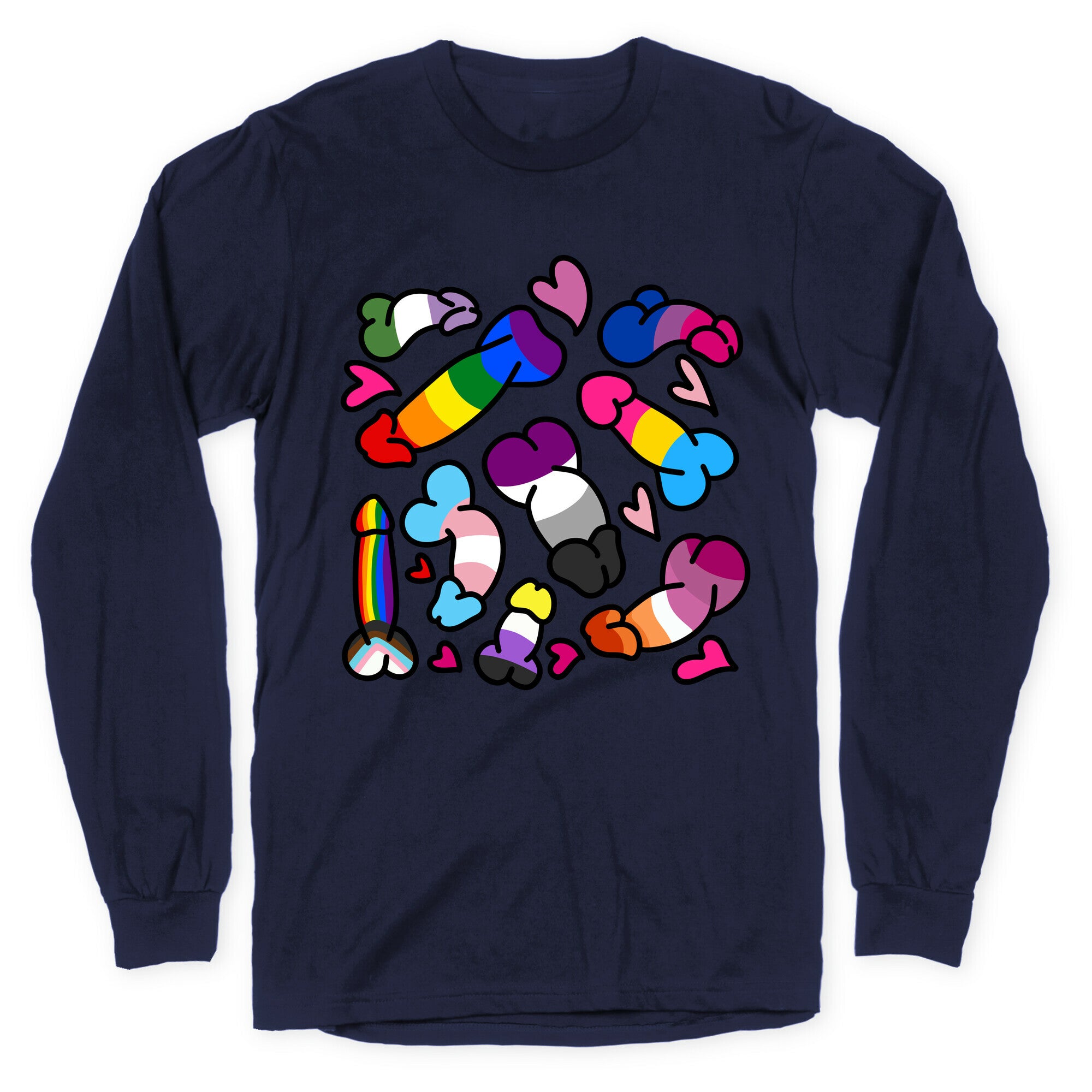 Pride Penis Pattern Longsleeve Tee
