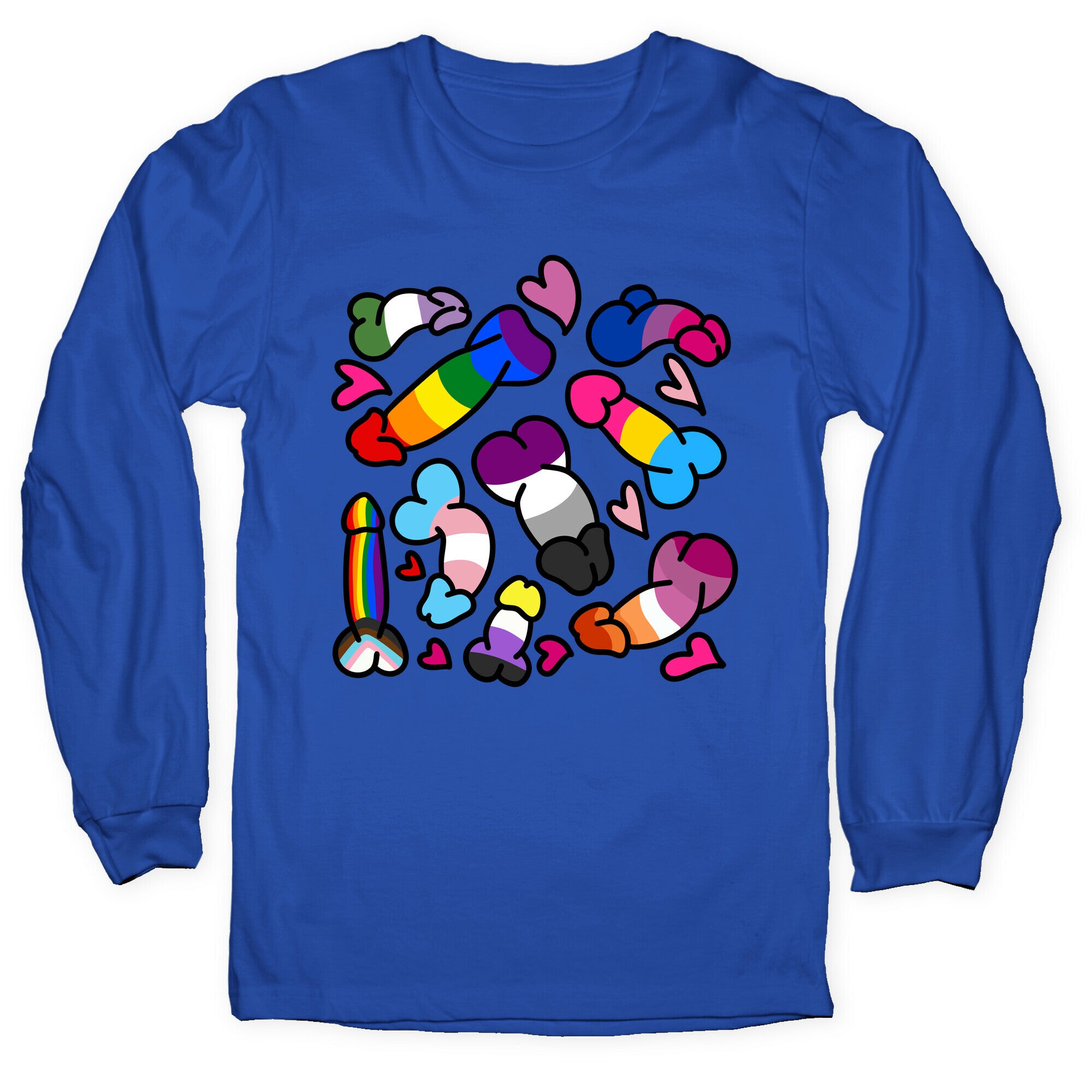 Pride Penis Pattern Longsleeve Tee