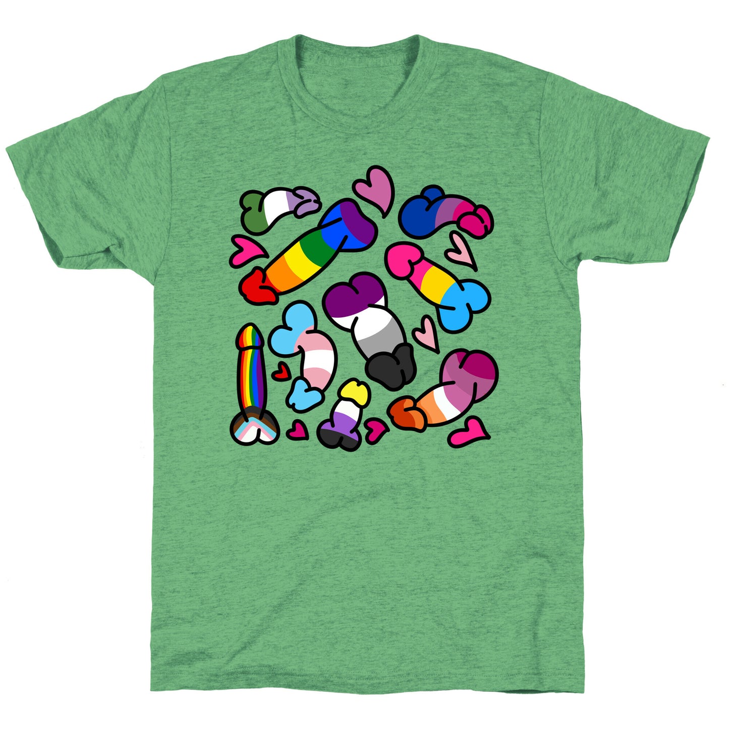 Pride Penis Pattern Unisex Triblend Tee