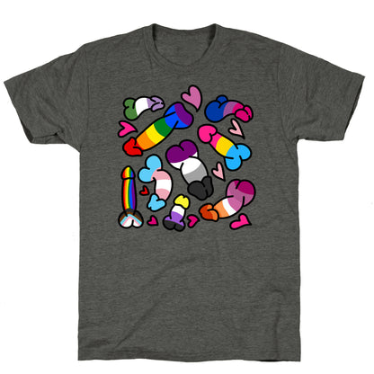 Pride Penis Pattern Unisex Triblend Tee