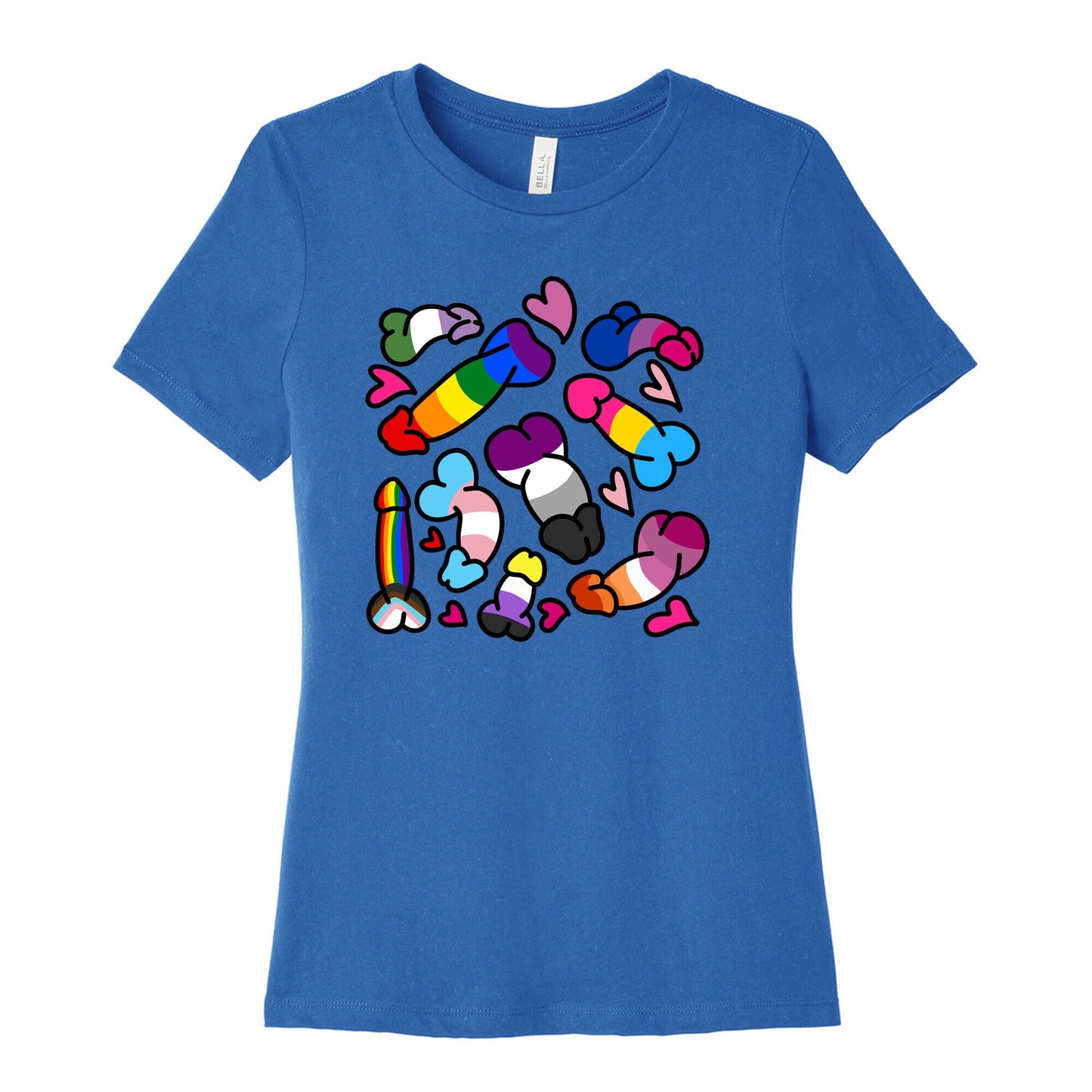 Pride Penis Pattern Womens Cotton Tee