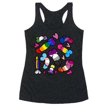Pride Penis Pattern Racerback Tank