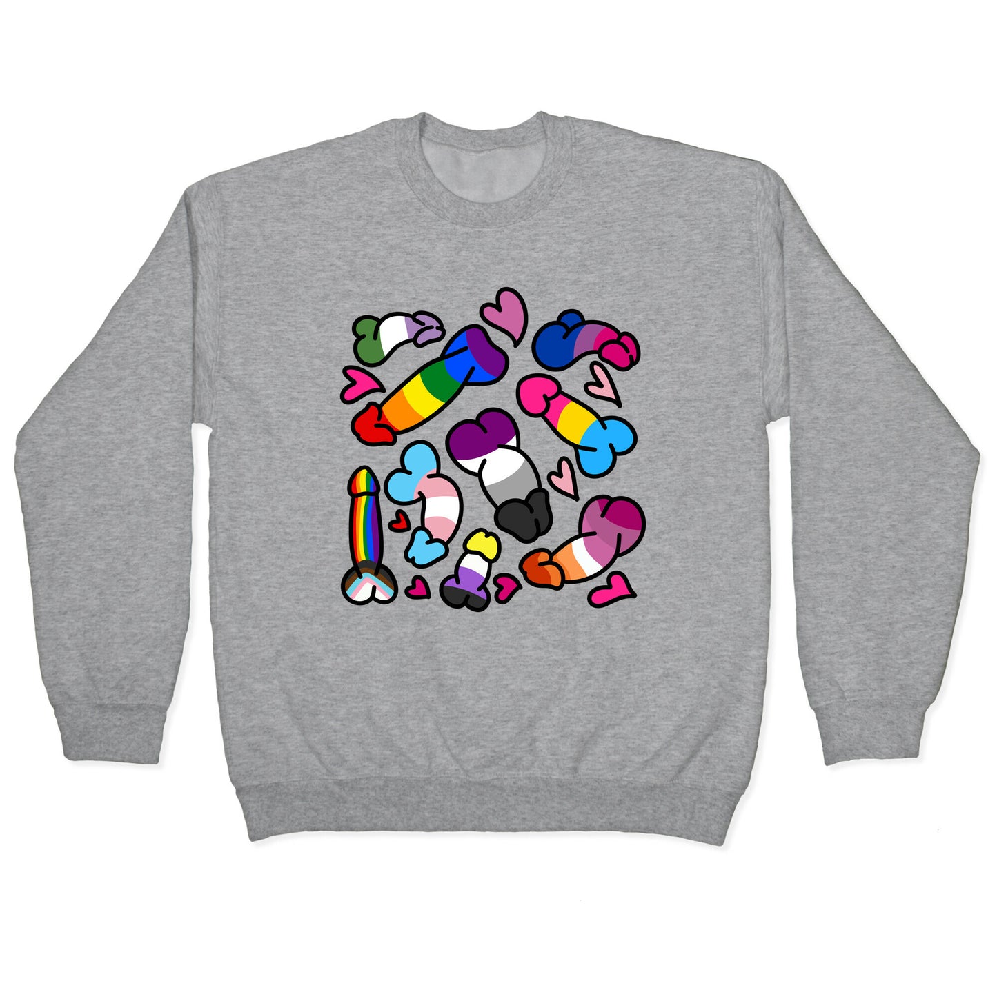 Pride Penis Pattern Crewneck Sweatshirt