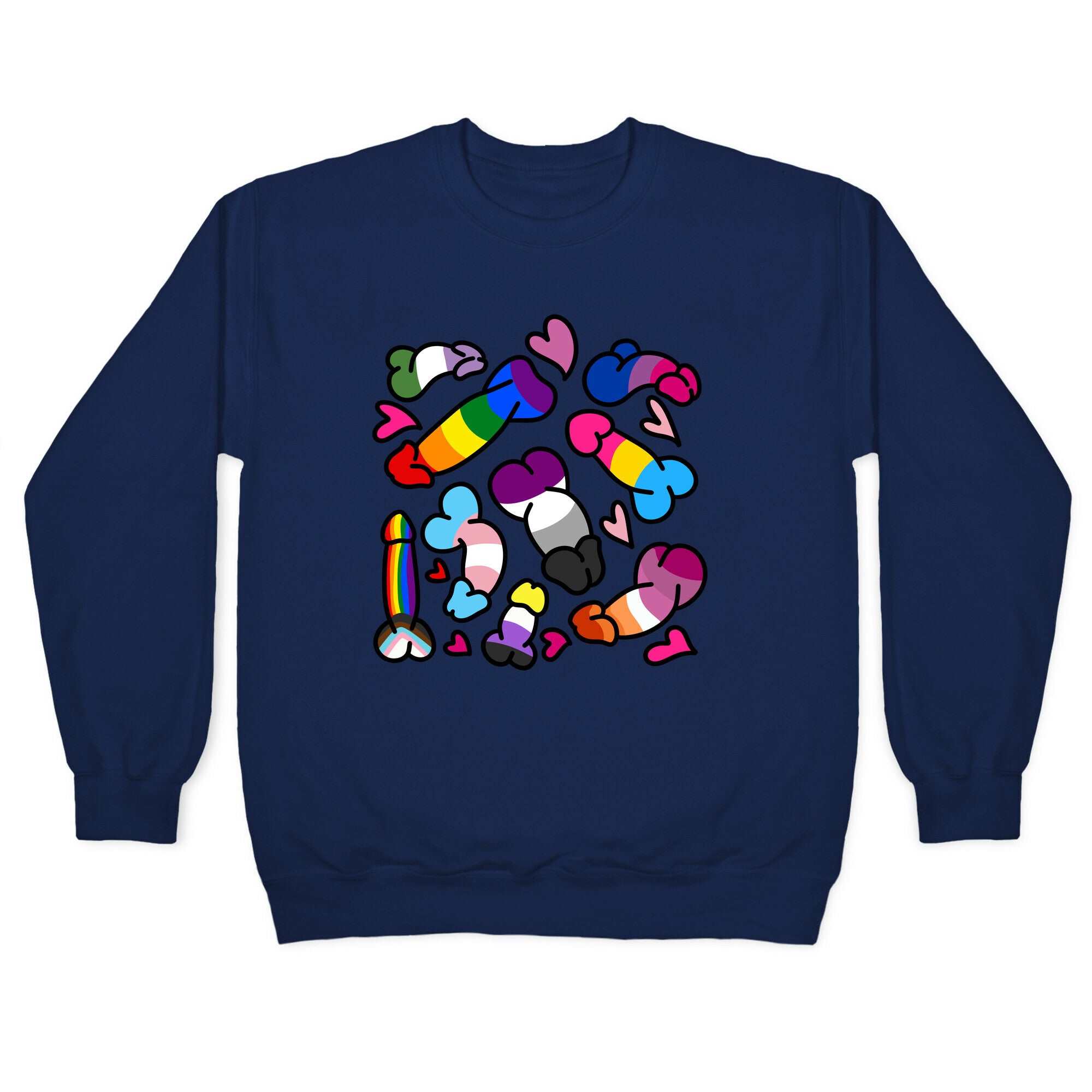 Pride Penis Pattern Crewneck Sweatshirt