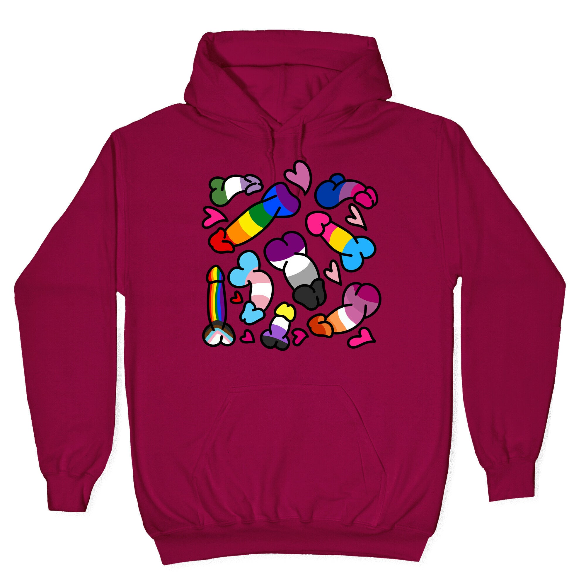 Pride Penis Pattern Hoodie