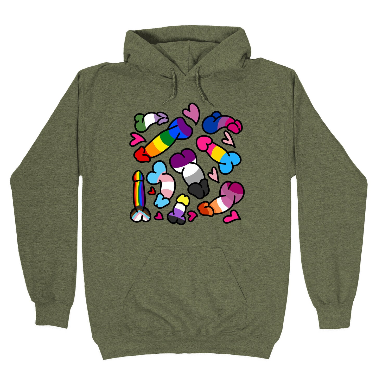 Pride Penis Pattern Hoodie