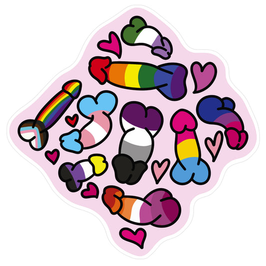 Pride Penis Pattern Sticker