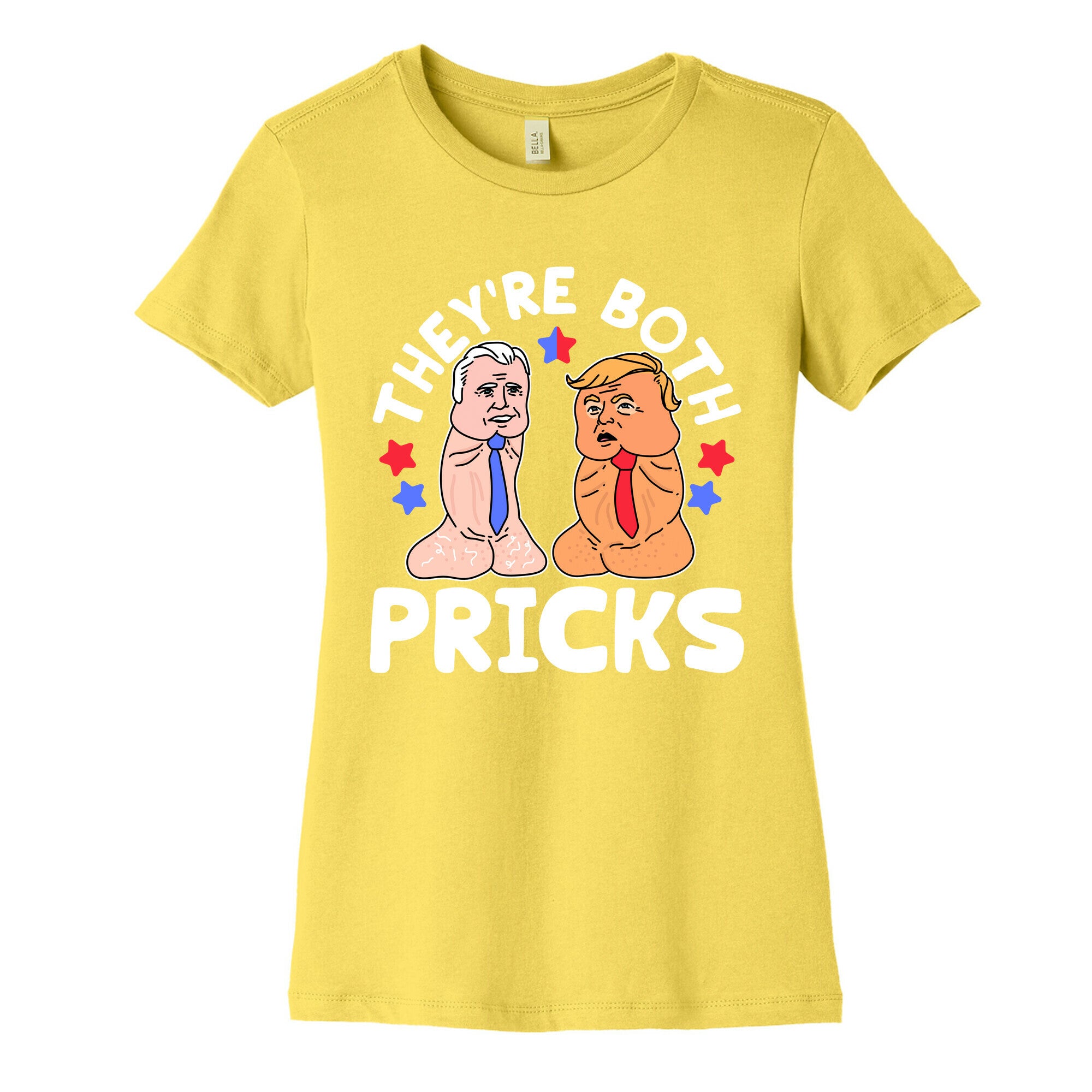Theyre Both Pricks Trump and Biden Womens Cotton Tee