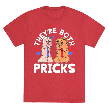 Theyre Both Pricks Trump and Biden Unisex Triblend Tee