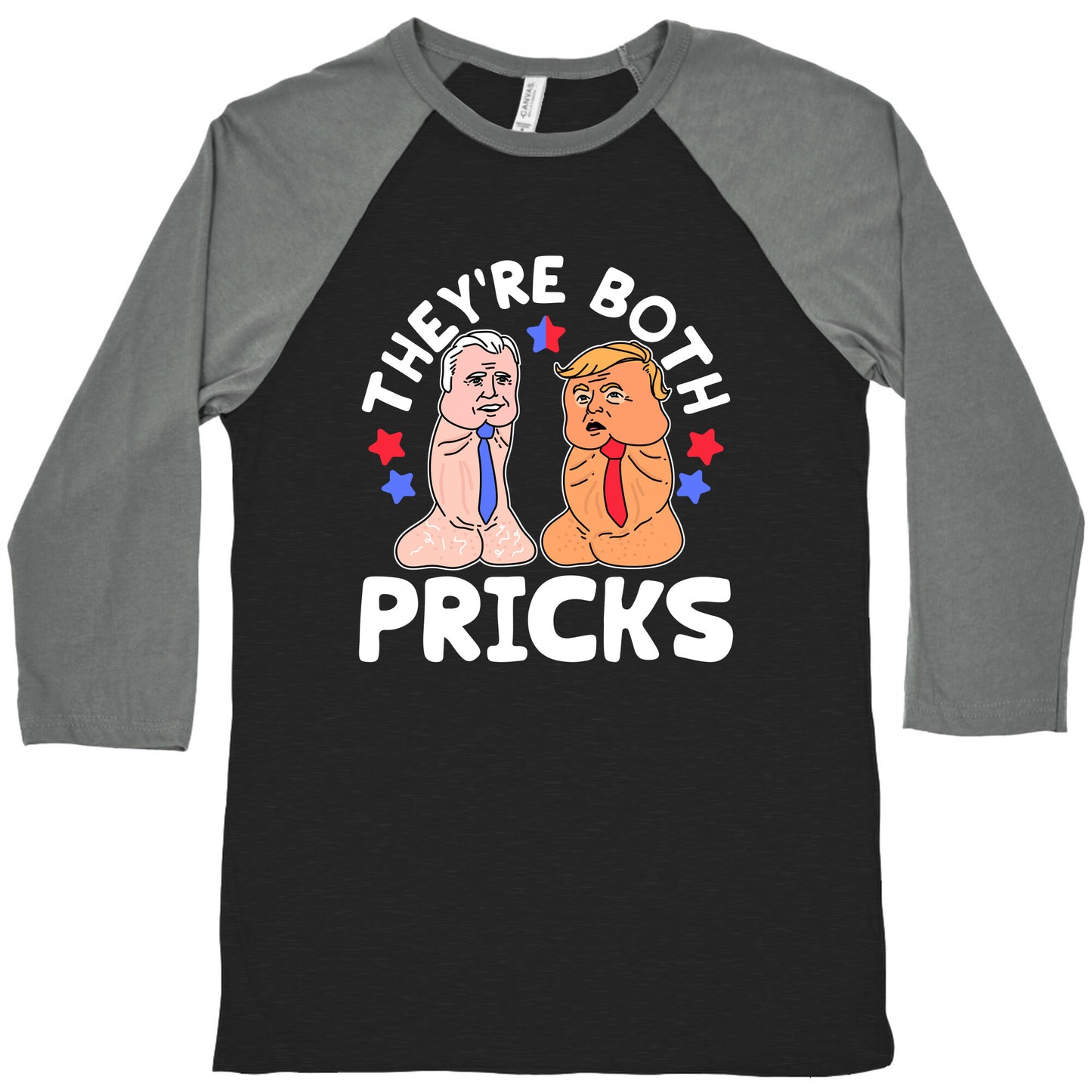 Theyre Both Pricks Trump and Biden Baseball Tee