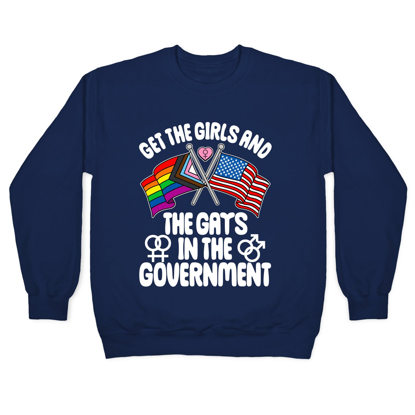 Get The Girls and The Gays In The Government Crewneck Sweatshirt