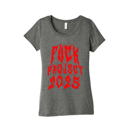 Fuck Project 2025 Womens Triblend Tee