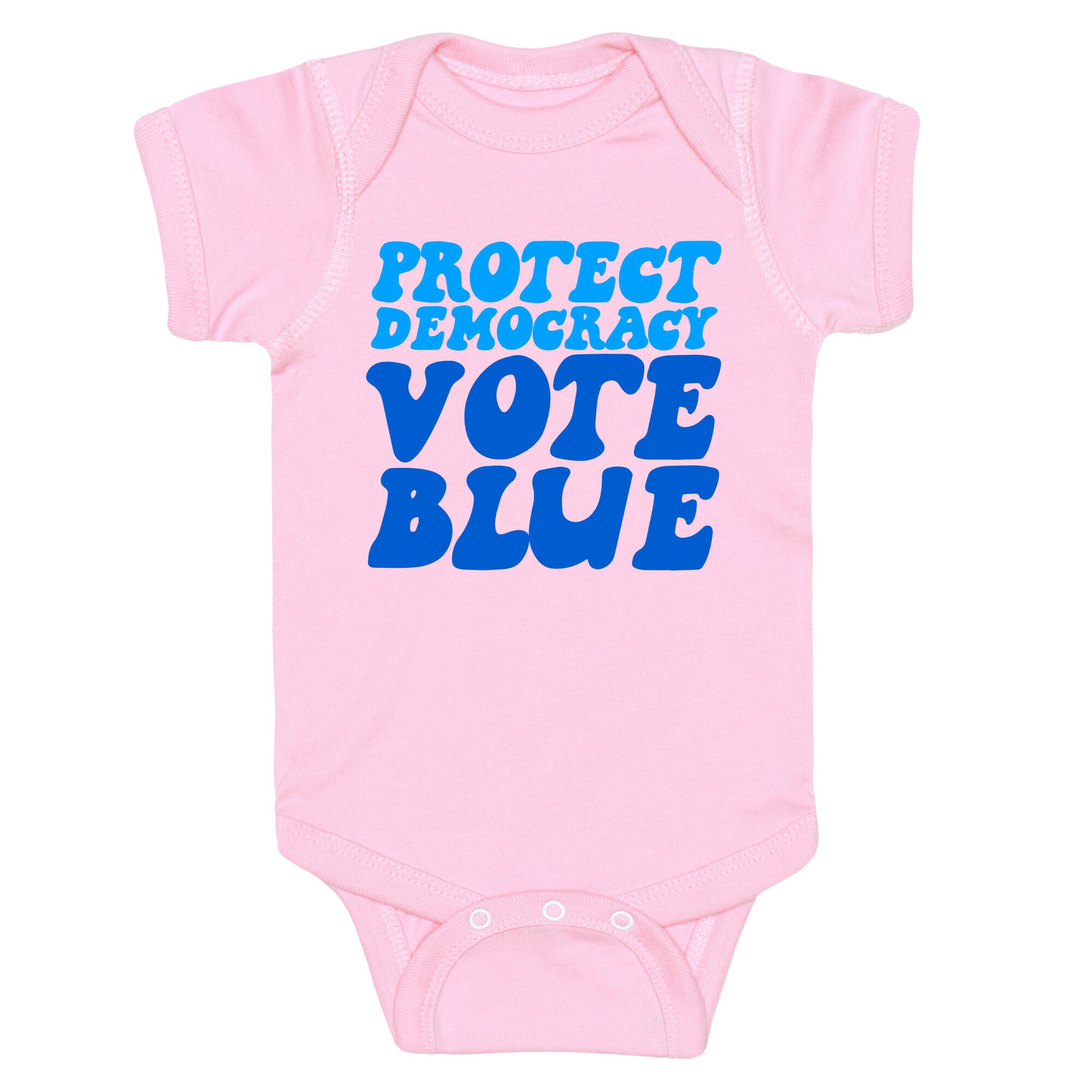 Protect Democracy Vote Blue Baby One-Piece
