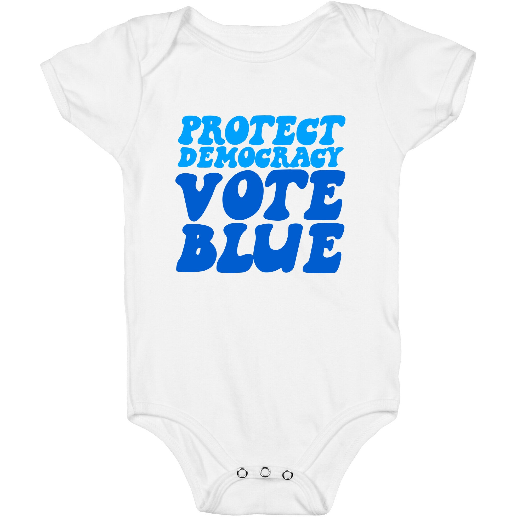 Protect Democracy Vote Blue Baby One-Piece