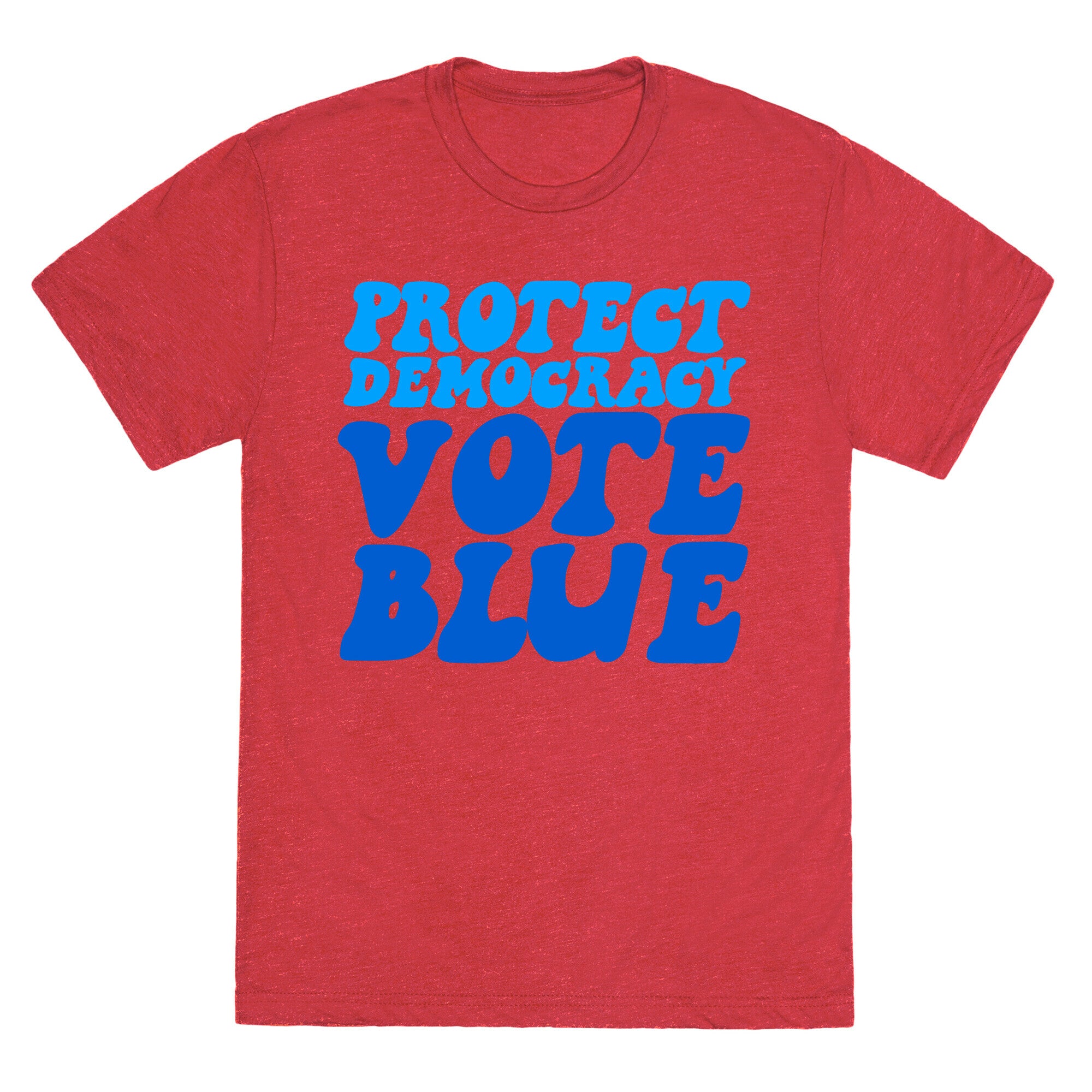 Protect Democracy Vote Blue Unisex Triblend Tee