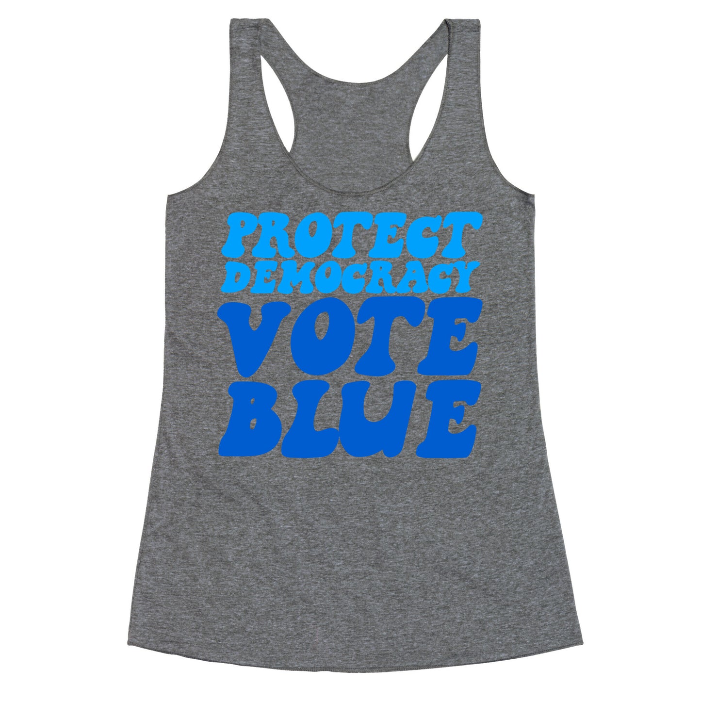 Protect Democracy Vote Blue Racerback Tank