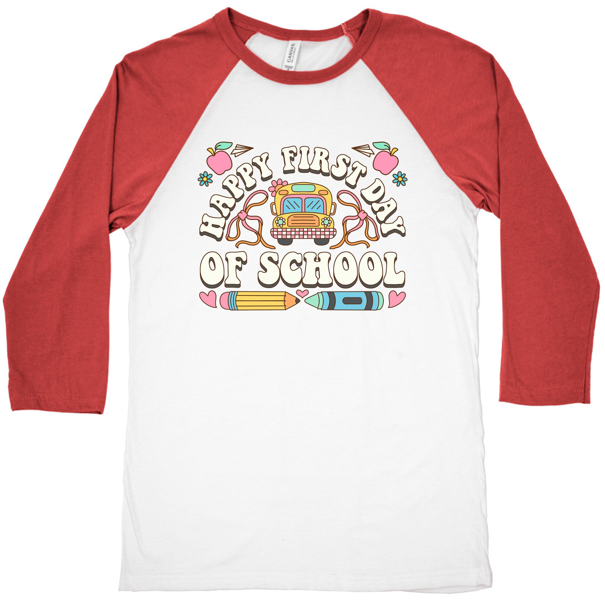 Happy First Day Of School Baseball Tee