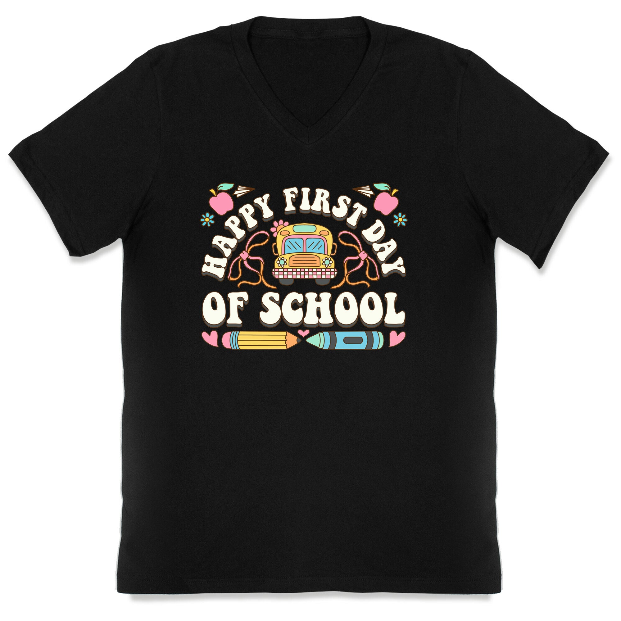 Happy First Day Of School V-Neck