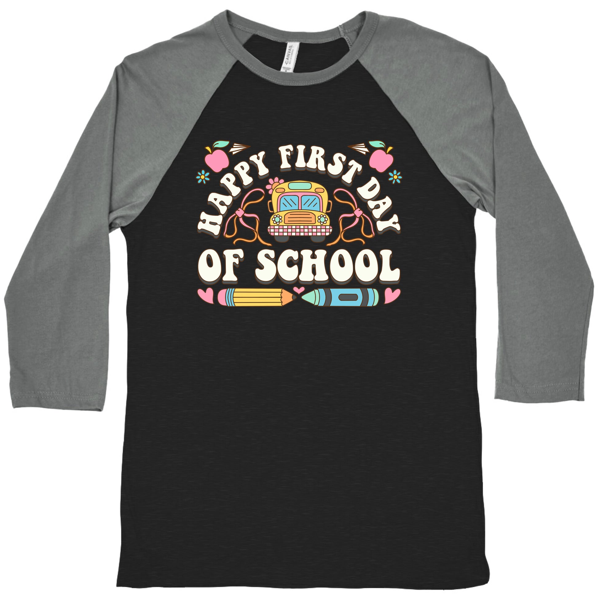 Happy First Day Of School Baseball Tee