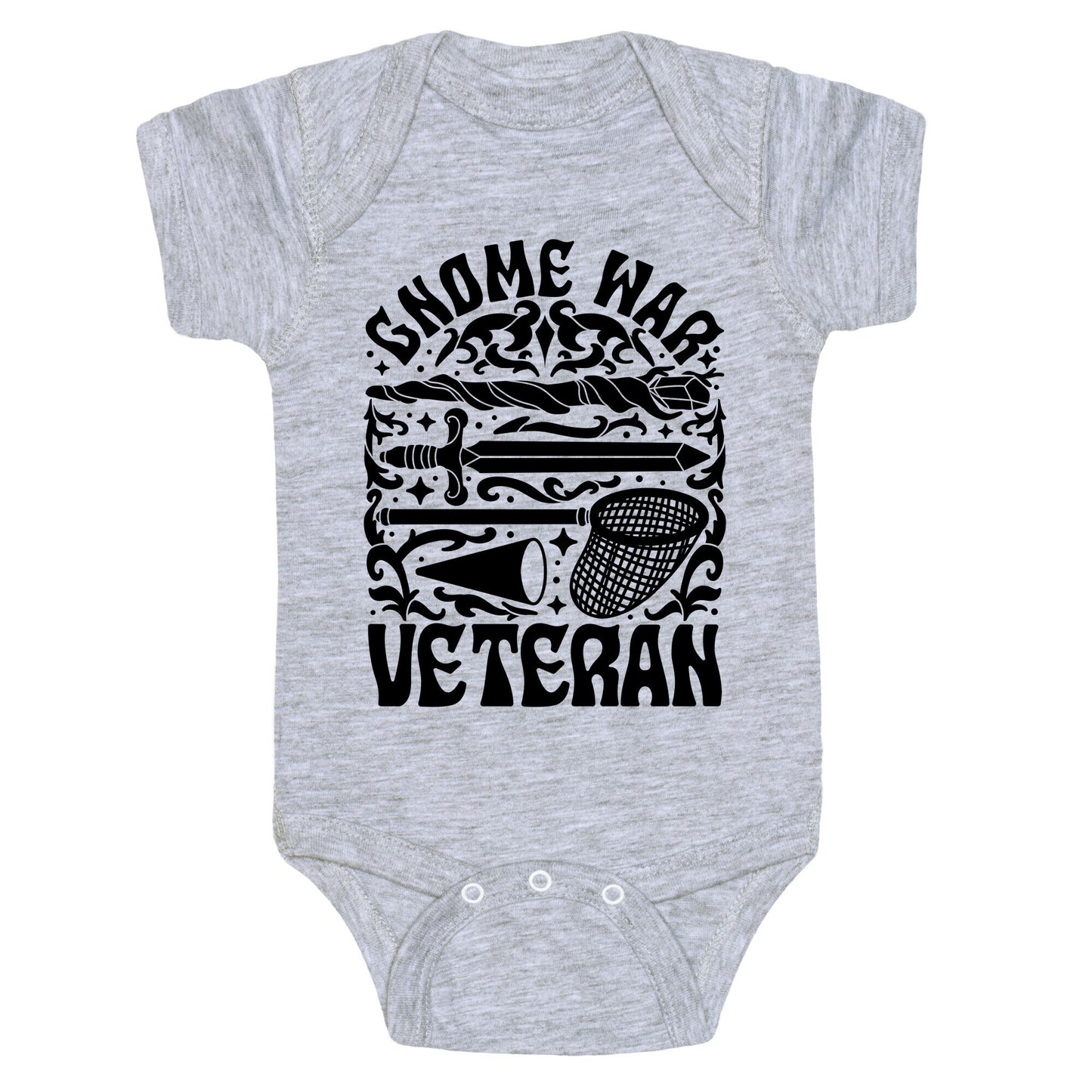 Gnome War Veteran Baby One-Piece