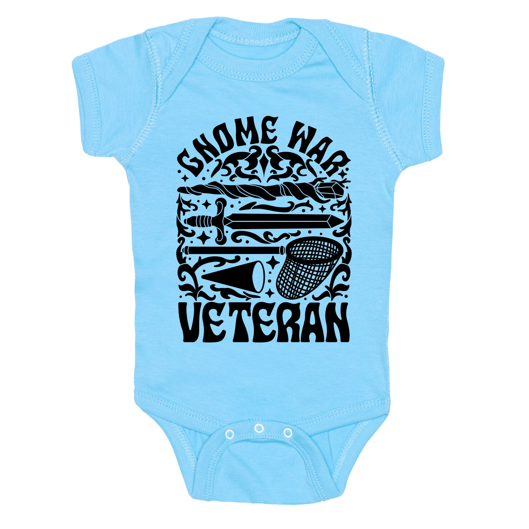Gnome War Veteran Baby One-Piece