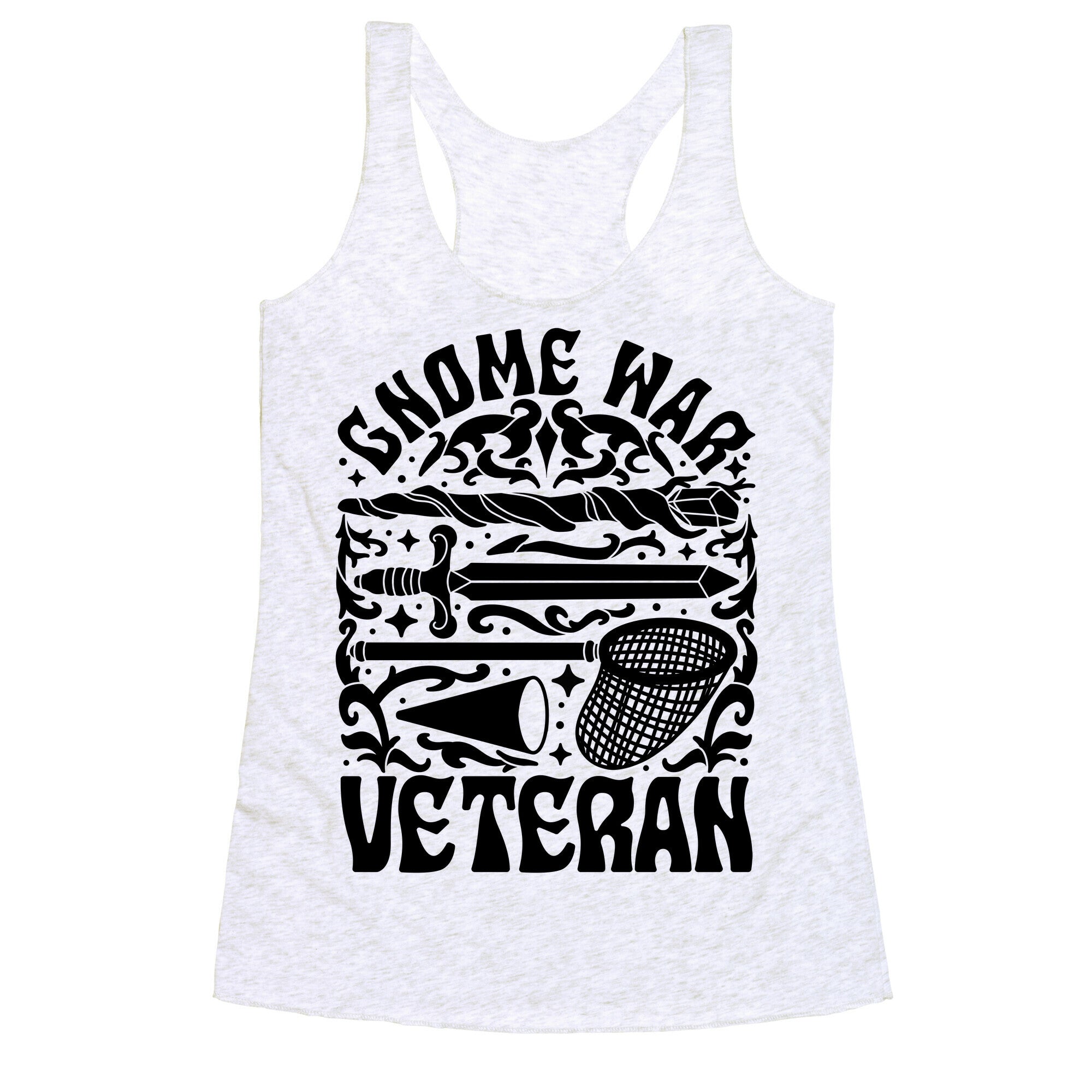 Gnome War Veteran Racerback Tank