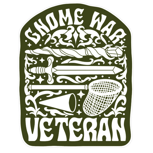 Gnome War Veteran Sticker