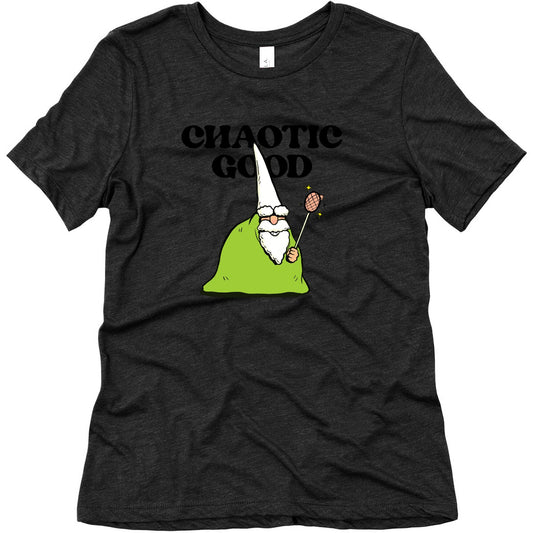Chaotic Good Gnome Womens Triblend Tee