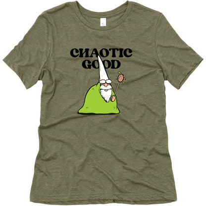 Chaotic Good Gnome Womens Triblend Tee