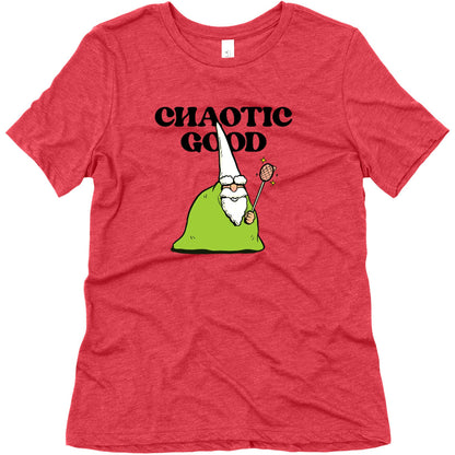 Chaotic Good Gnome Womens Triblend Tee