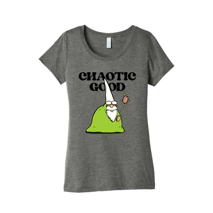 Chaotic Good Gnome Womens Triblend Tee