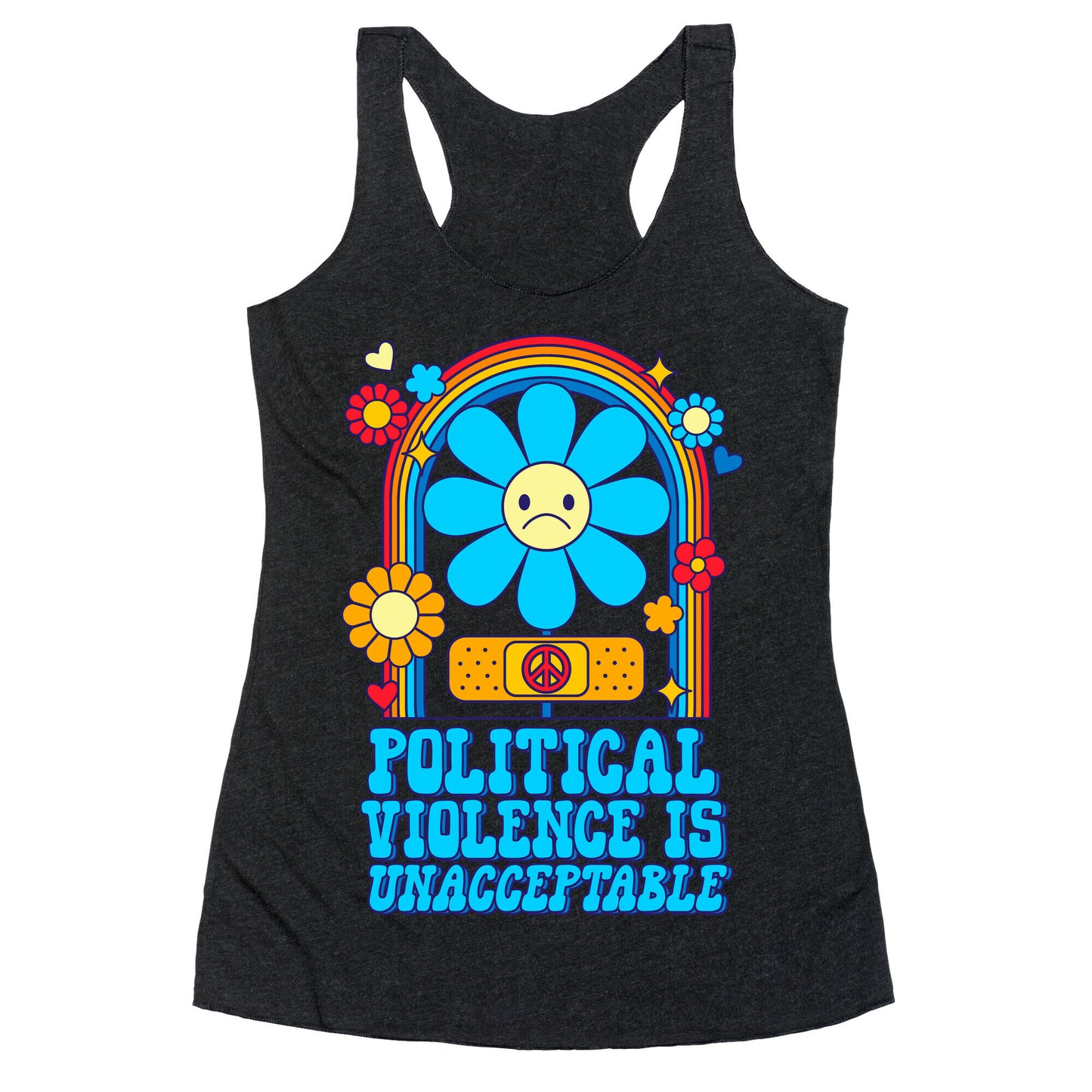 Political Violence is Unacceptable Racerback Tank