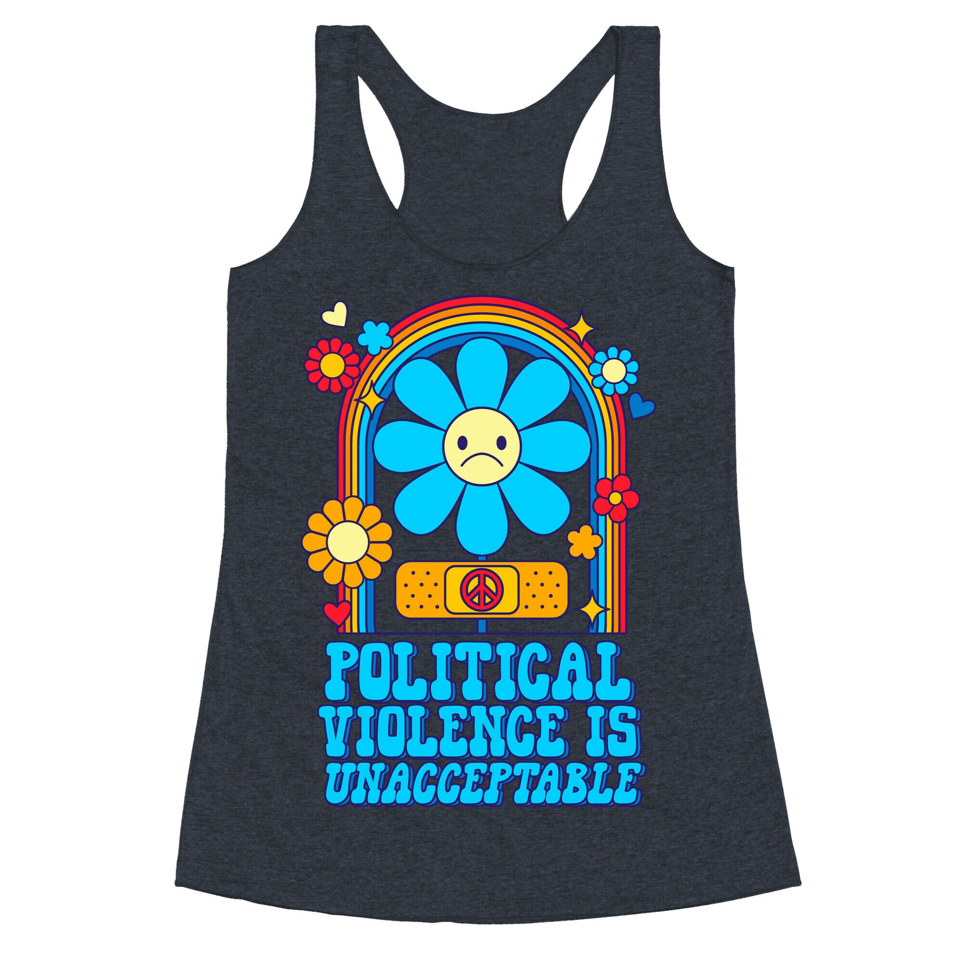 Political Violence is Unacceptable Racerback Tank