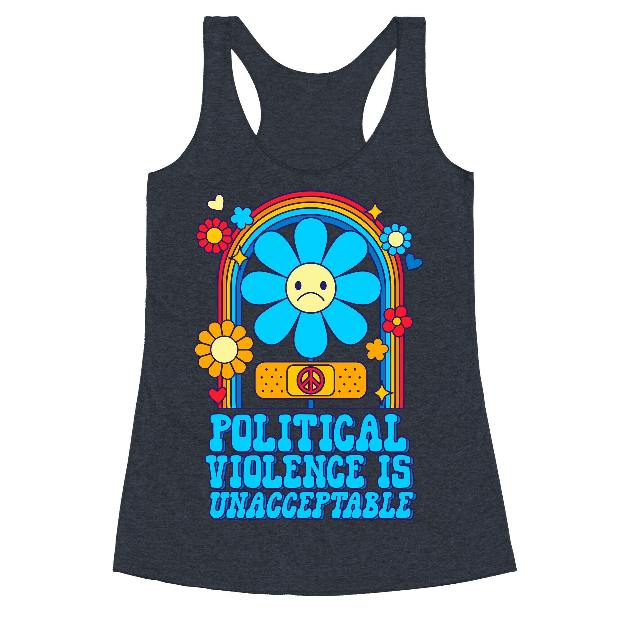 Political Violence is Unacceptable Racerback Tank