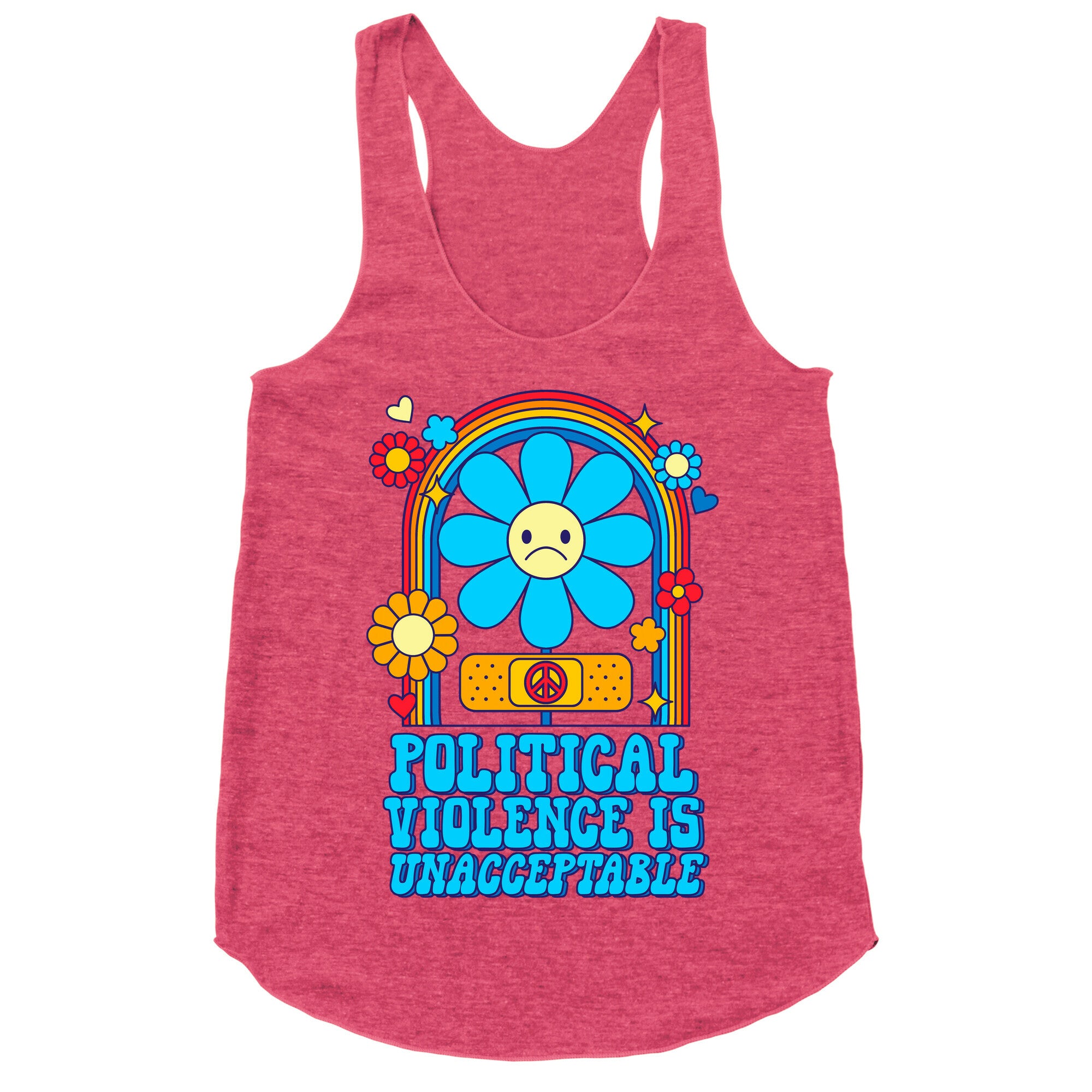 Political Violence is Unacceptable Racerback Tank