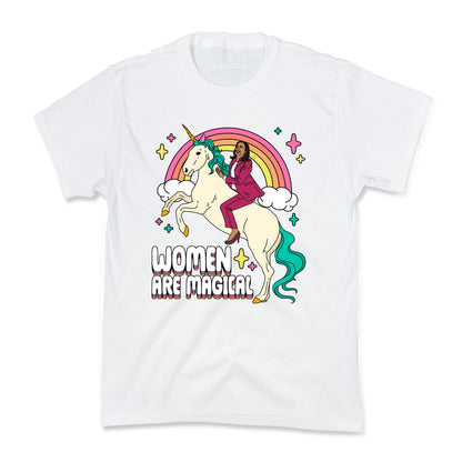 Women are Magical Kamala Harris Unicorn Kids Tee