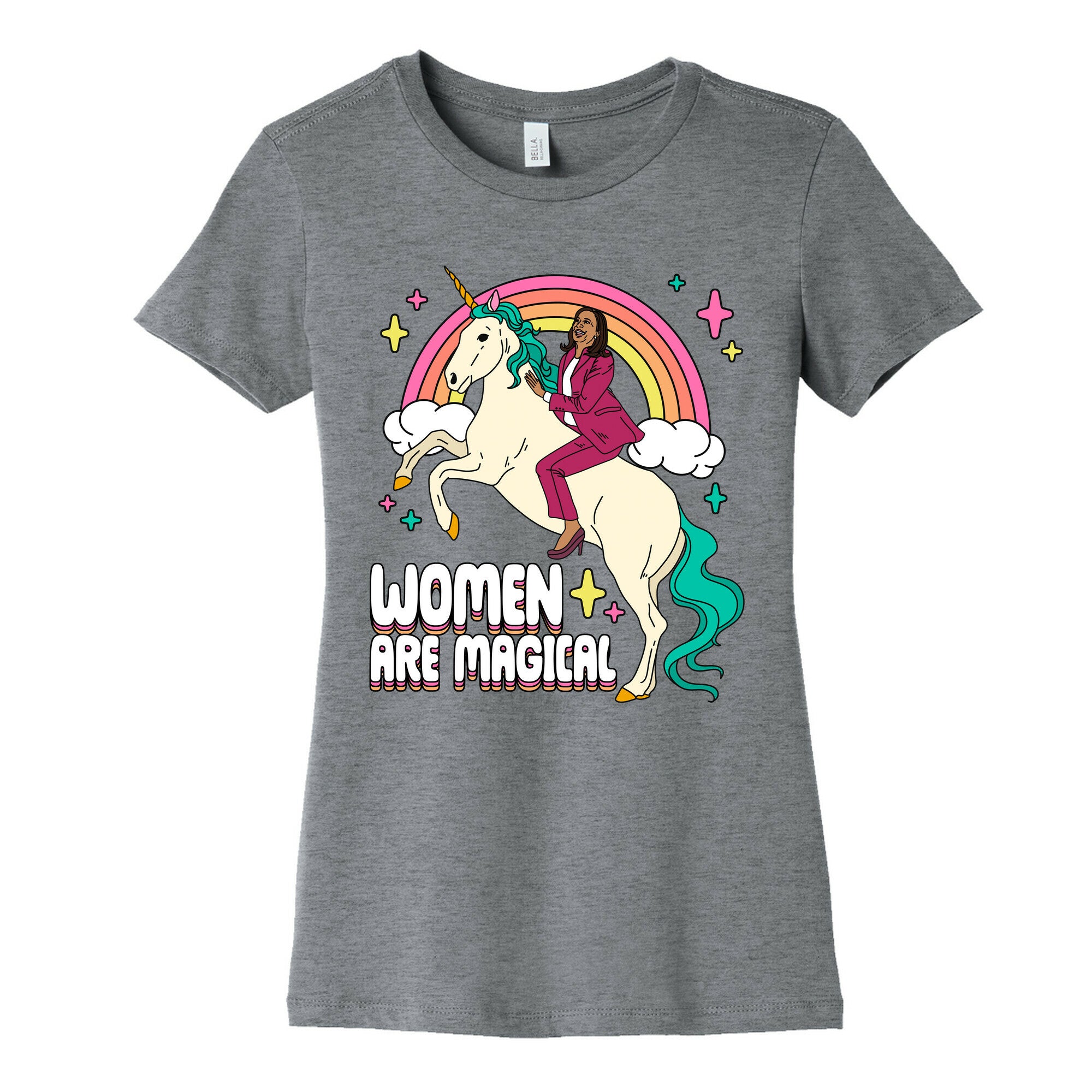 Women are Magical Kamala Harris Unicorn Womens Cotton Tee