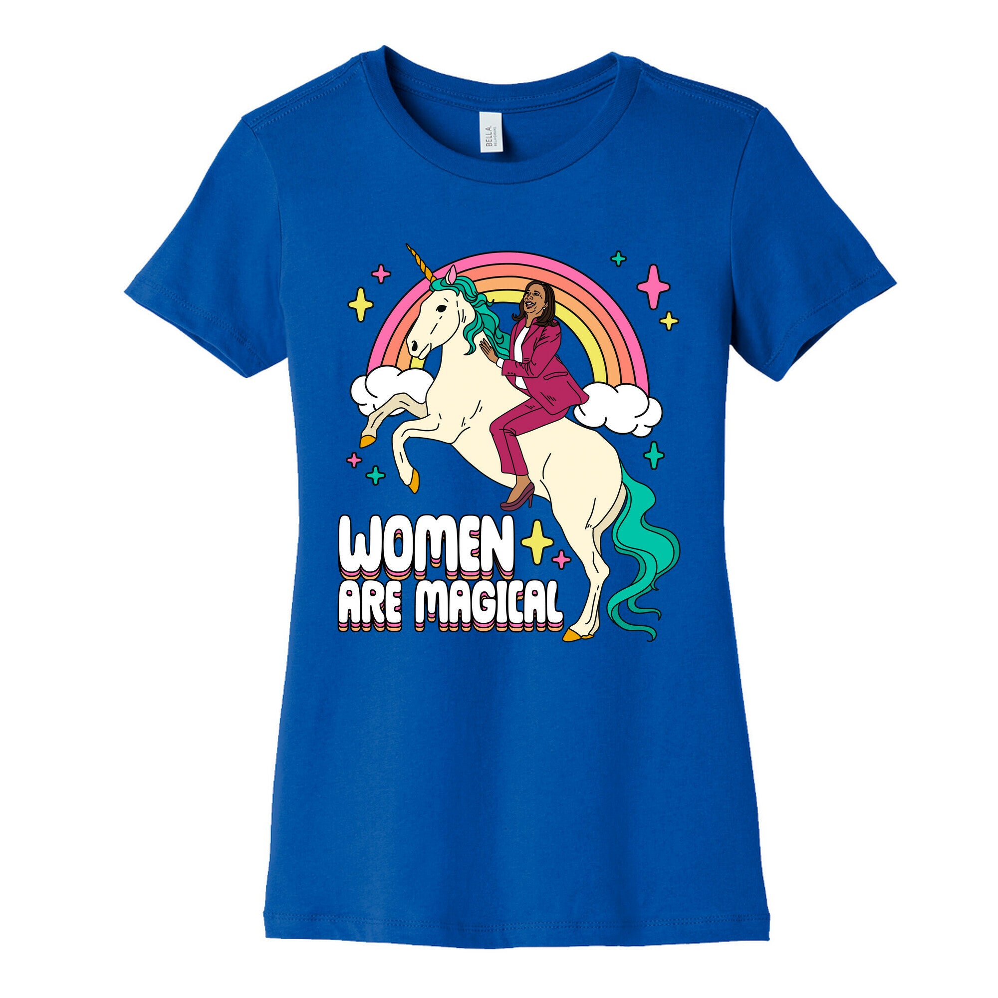 Women are Magical Kamala Harris Unicorn Womens Cotton Tee