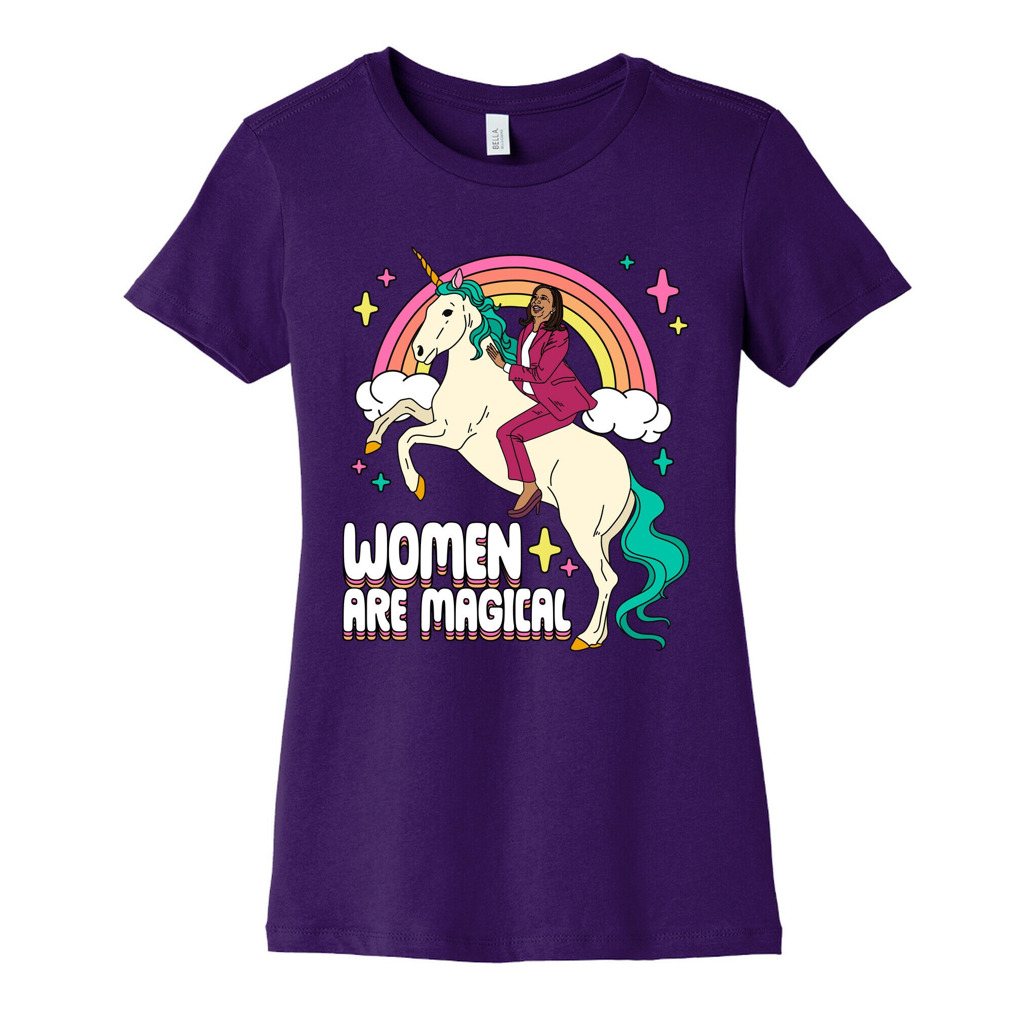 Women are Magical Kamala Harris Unicorn Womens Cotton Tee