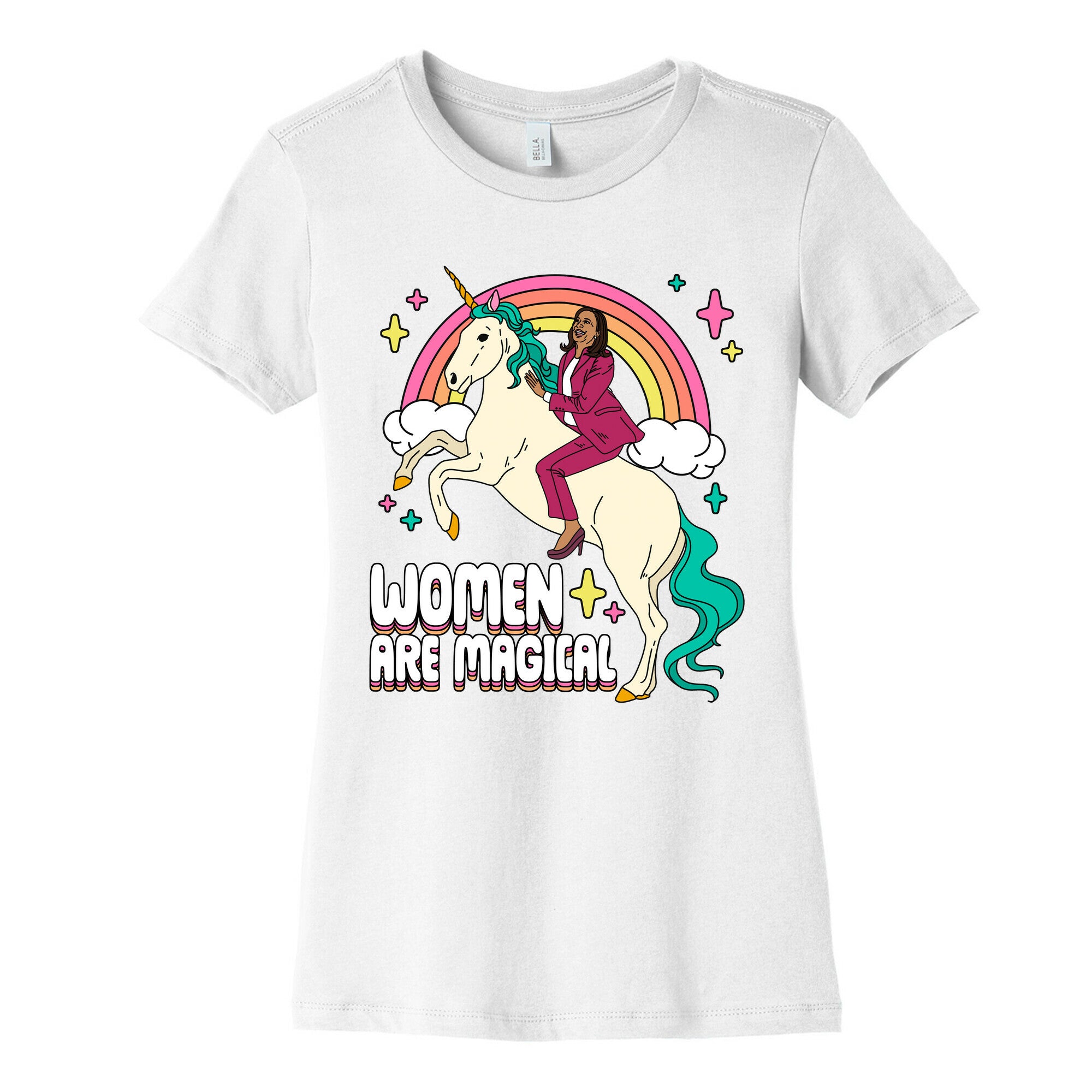 Women are Magical Kamala Harris Unicorn Womens Cotton Tee