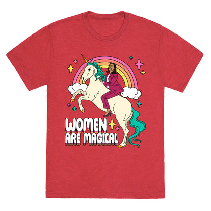 Women are Magical Kamala Harris Unicorn Unisex Triblend Tee