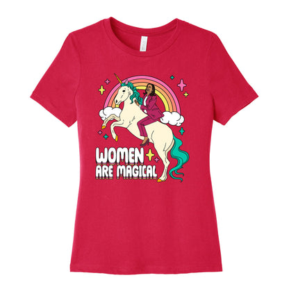 Women are Magical Kamala Harris Unicorn Womens Cotton Tee