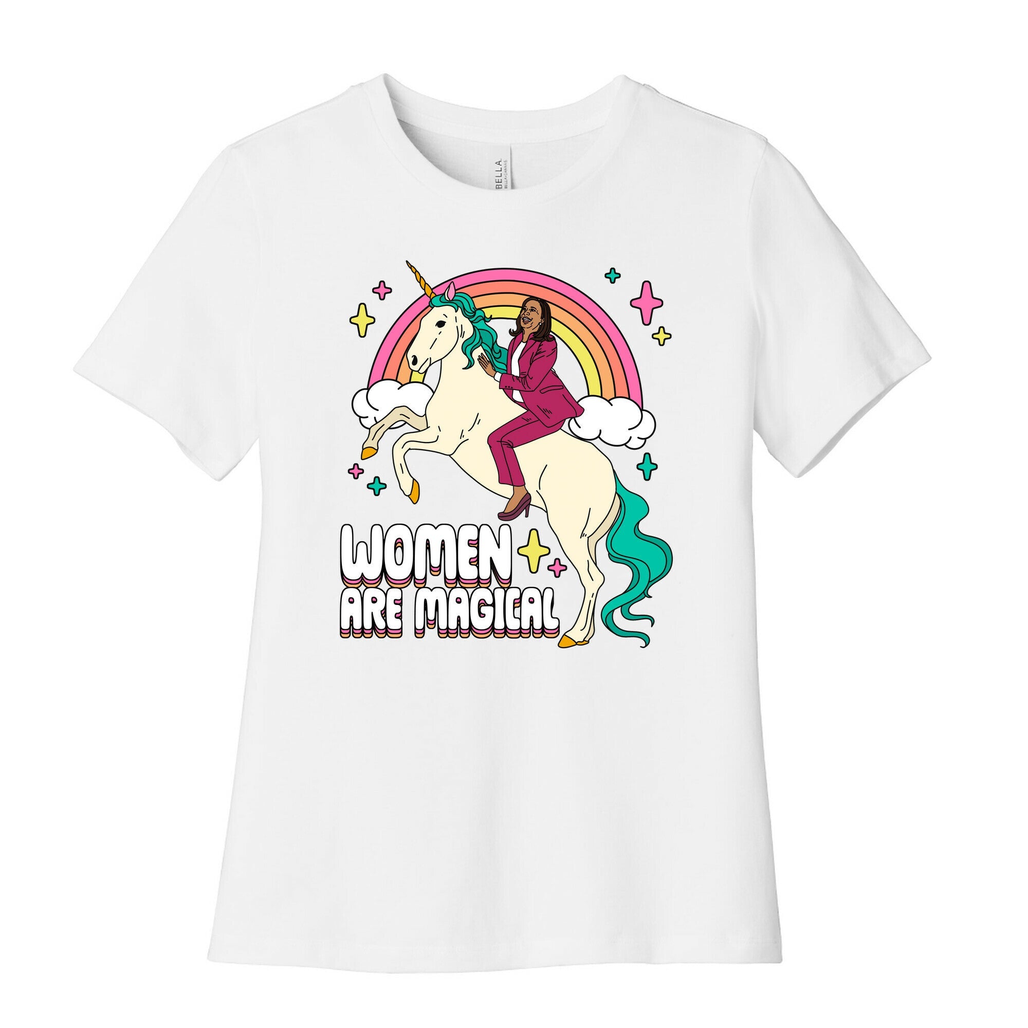 Women are Magical Kamala Harris Unicorn Womens Cotton Tee