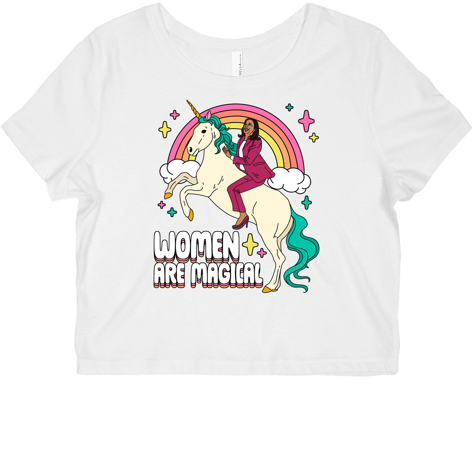 Women are Magical Kamala Harris Unicorn Graphic Baby Tee